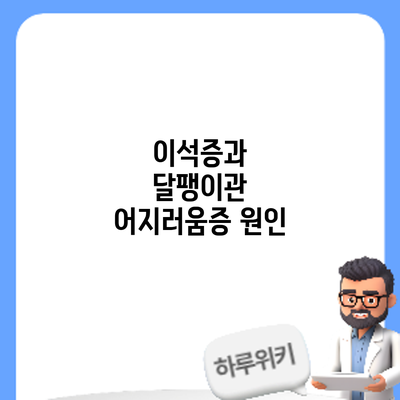 이석증과 달팽이관 어지러움증: 원인