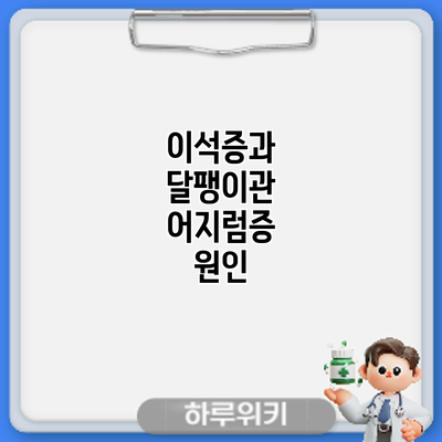 이석증과 달팽이관 어지럼증: 원인