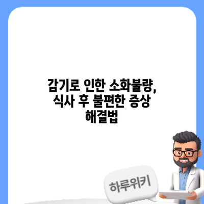 감기로 인한 소화불량, 식사 후 불편한 증상 해결법