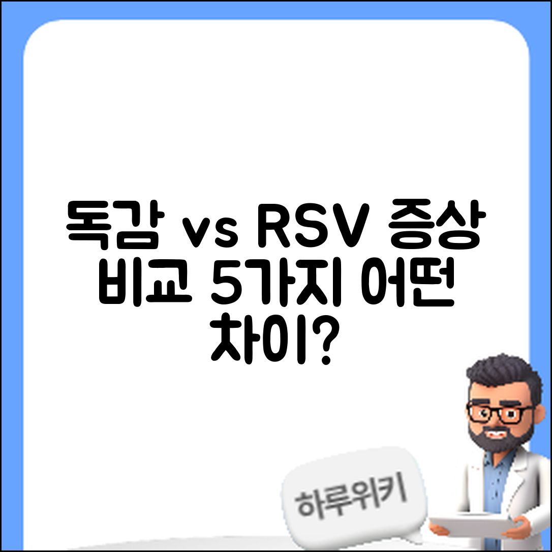 독감과 RSV 증상 비교 5가지