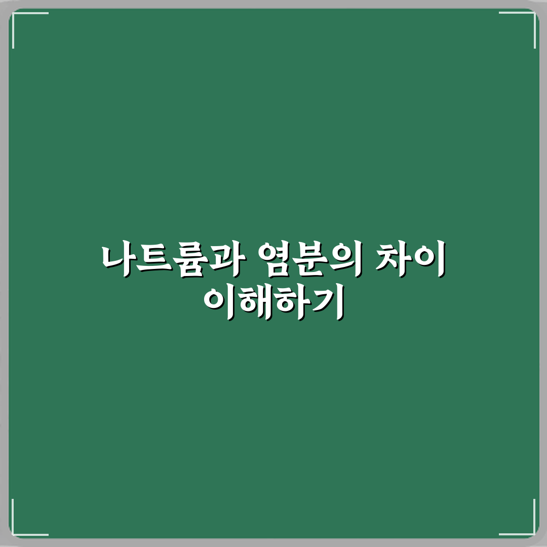 나트륨과 염분 차이 직접 해봤어요, 확실히 달라요