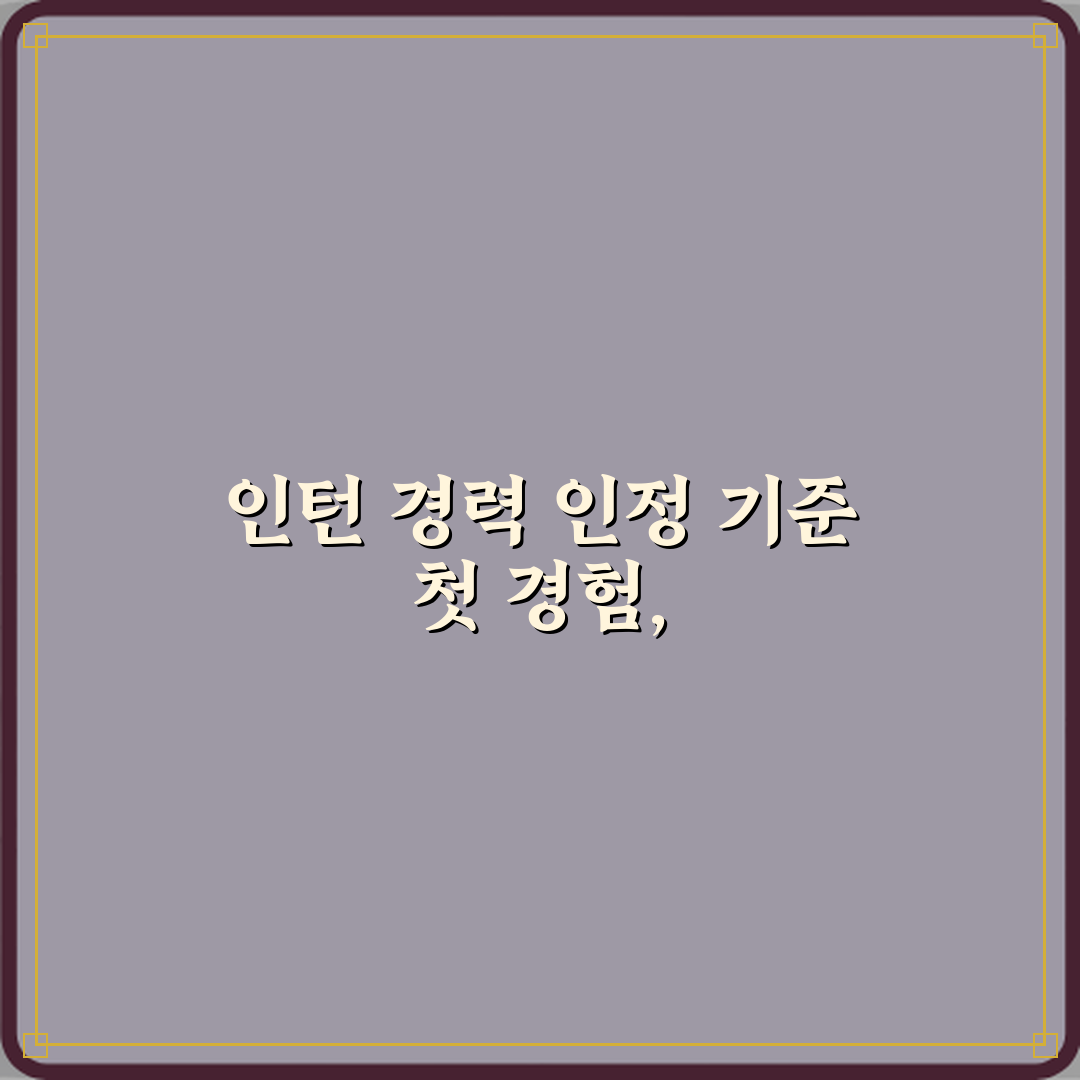 인턴 뜻 경력으로 인정받는 기준 직접 해봤어요, 경험담 공유해요
